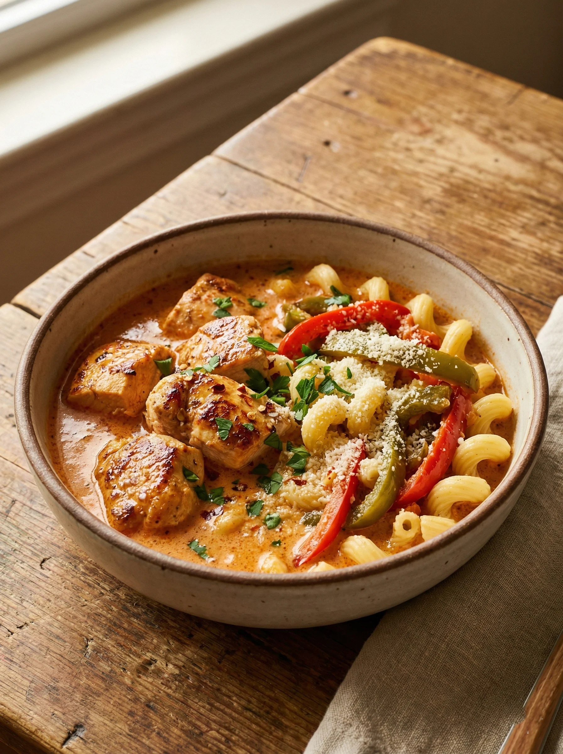 Creamy Cajun Chicken Soup with Pasta