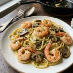 Flavor-Packed Mushroom Garlic Shrimp Pasta