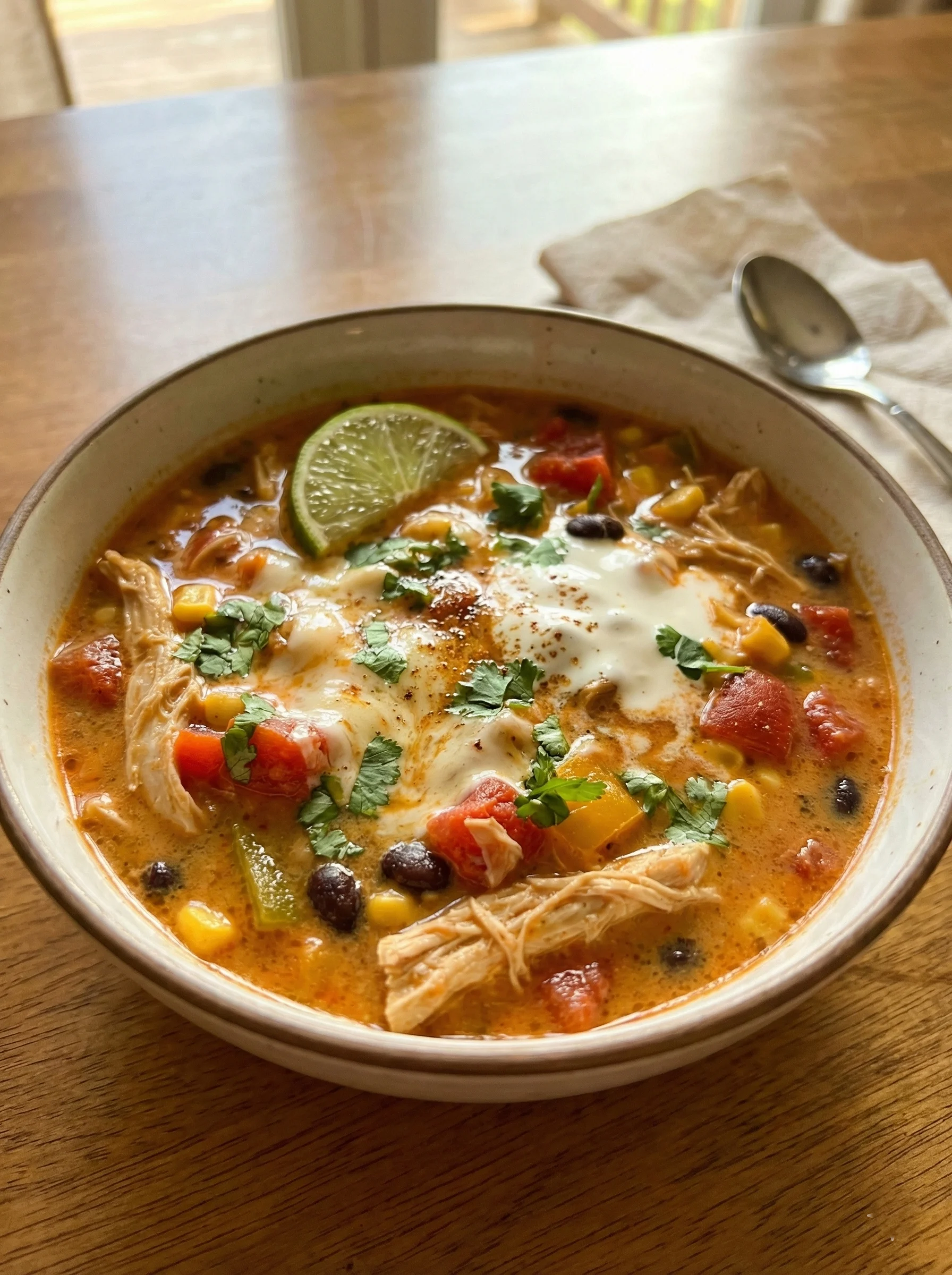 Creamy Chicken Tortilla Soup