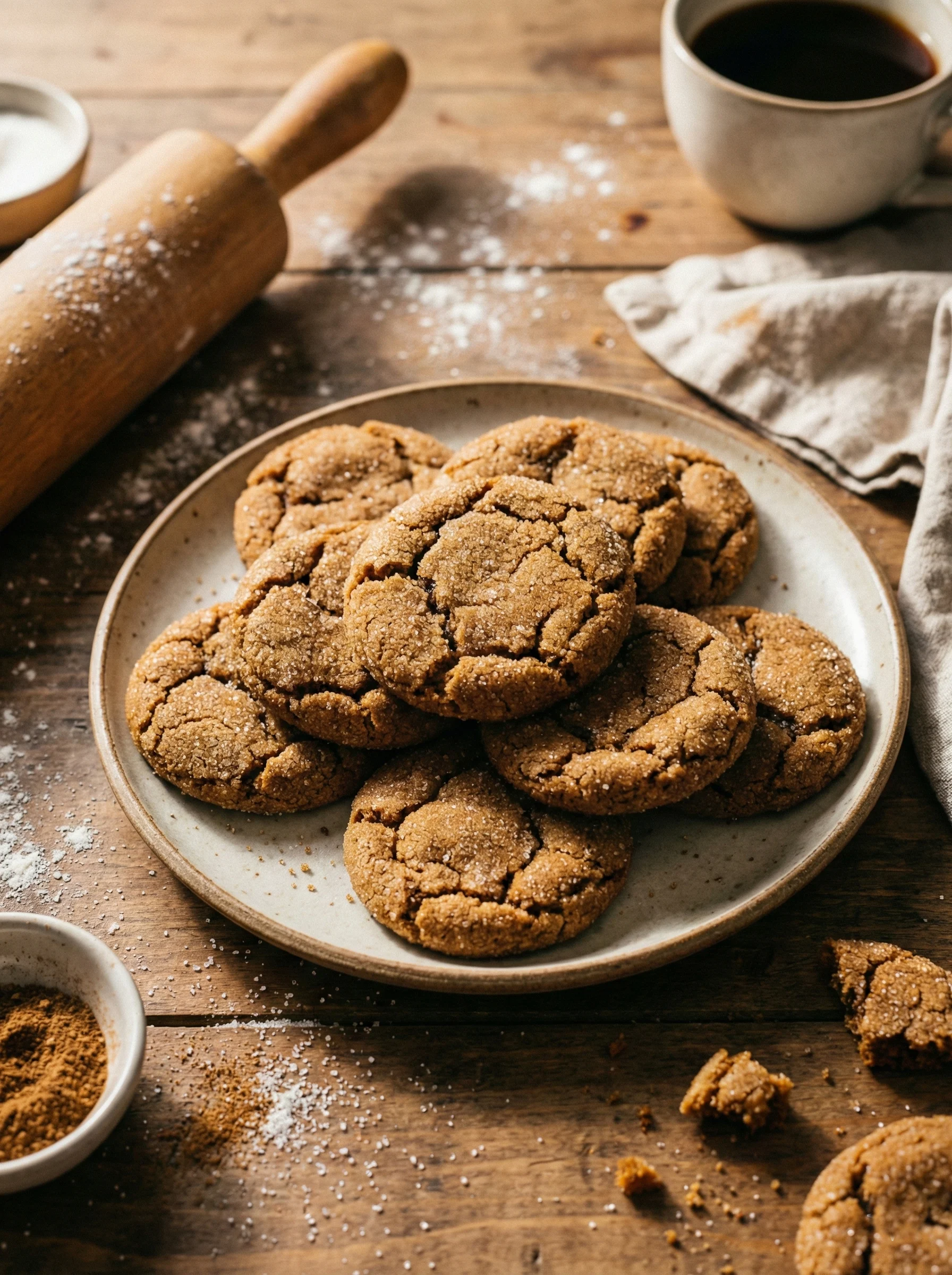 Soft Molasses Cookies
