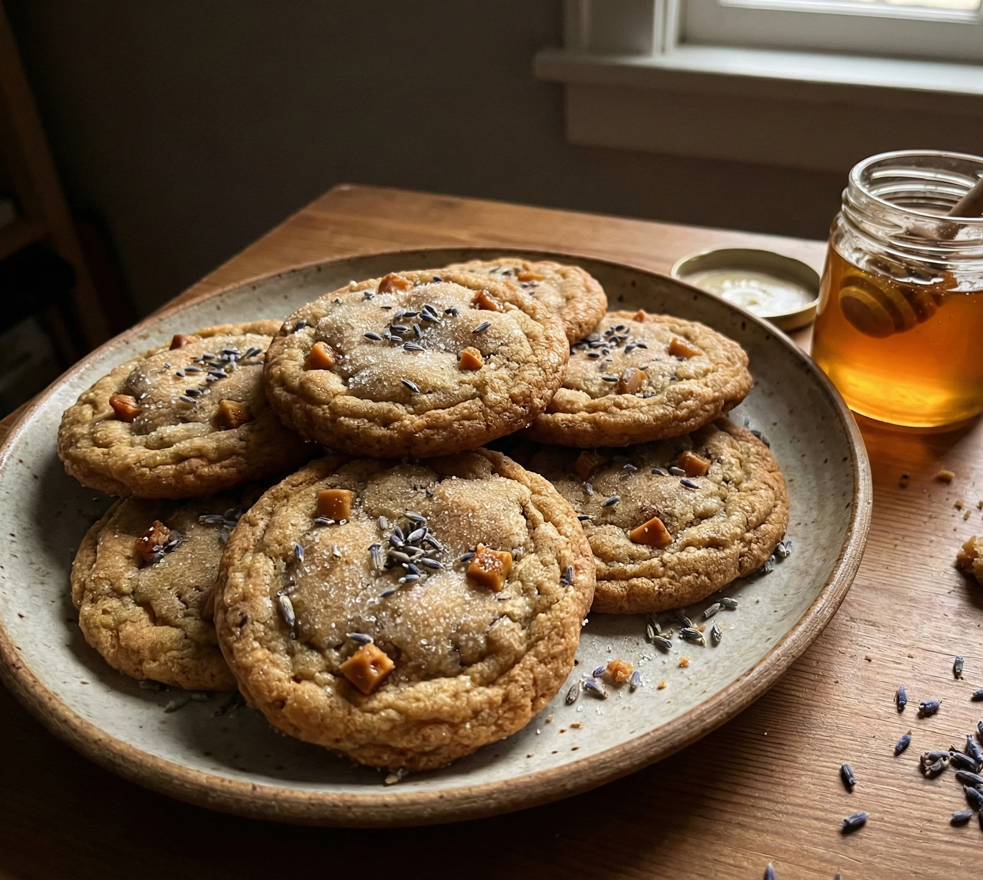 Lavender Honey Crunch Cookies