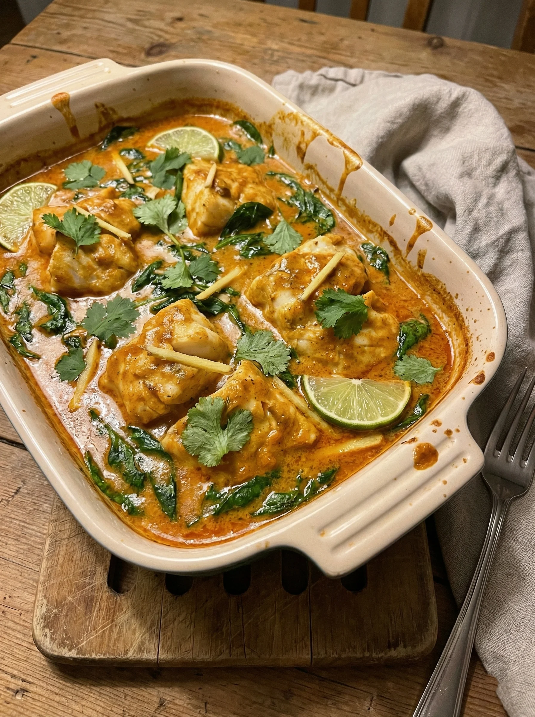 Coconut Curry Baked Cod