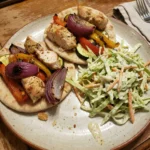 Sheet Pan Chicken Pitas with Herby Slaw