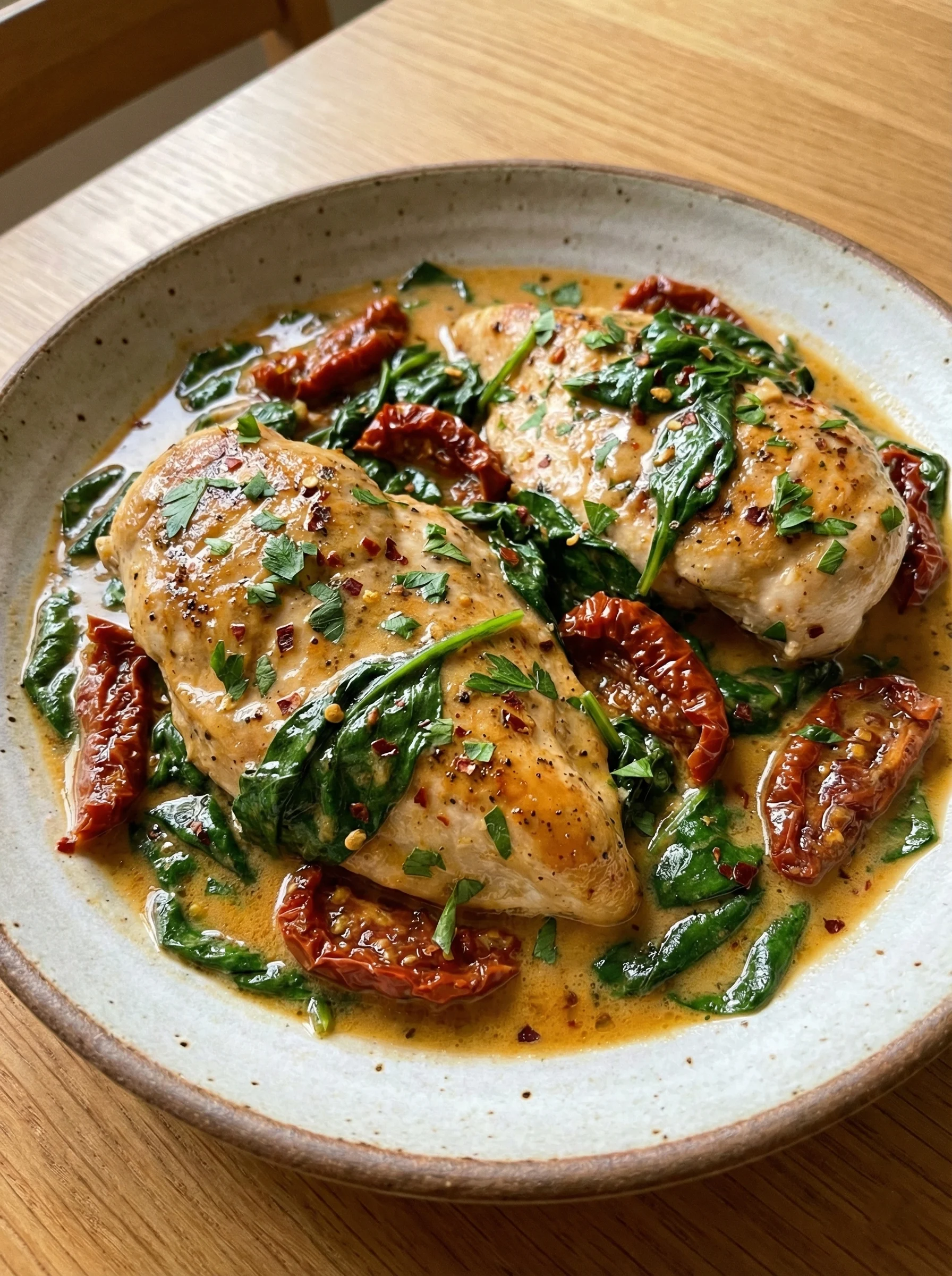 Creamy Tuscan Chicken with Spinach