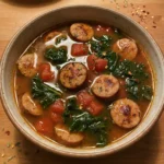 Spicy Chicken Sausage and Kale Soup