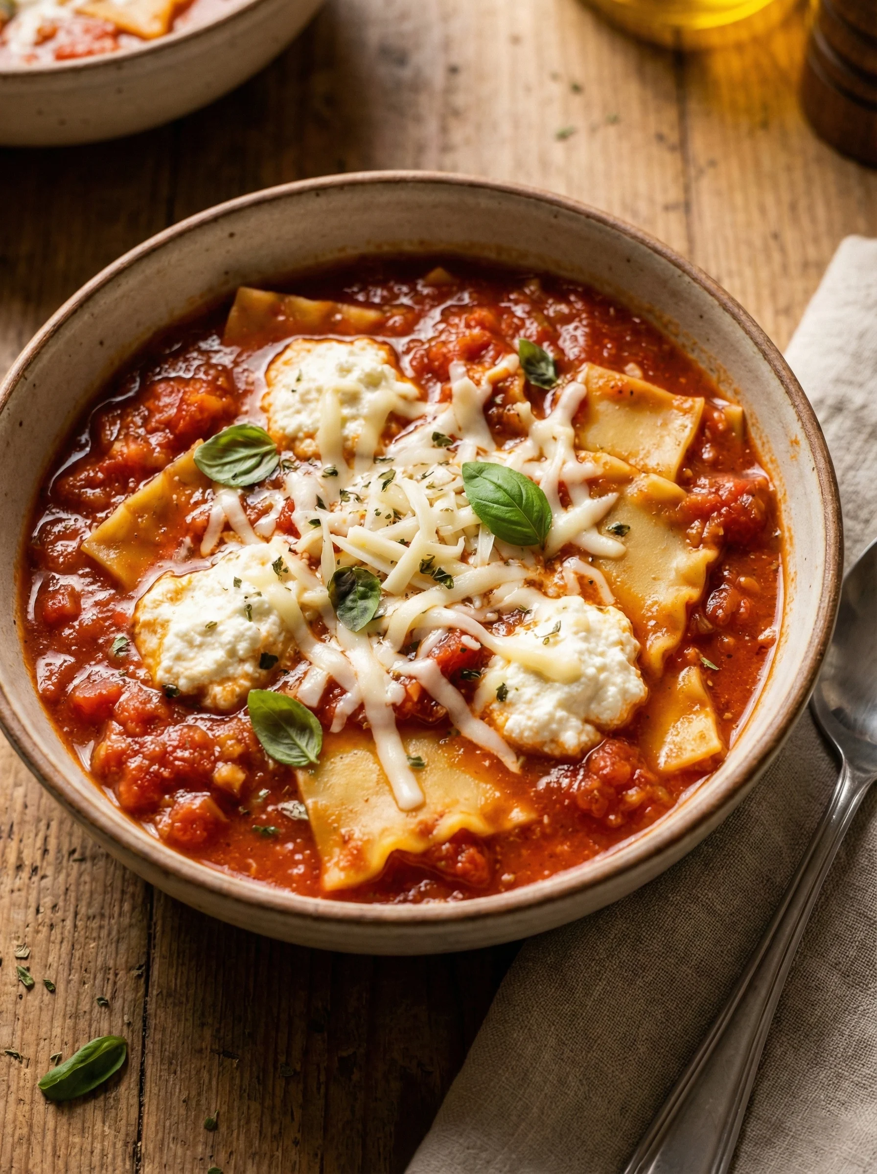 High-Protein Lasagna Soup