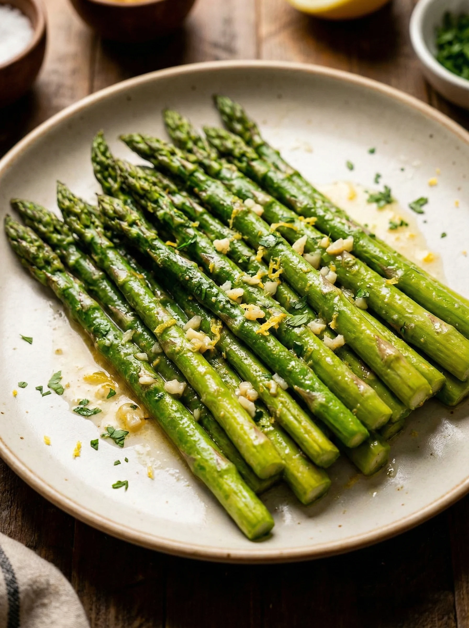 Lemon Garlic Butter Sautéed Asparagus