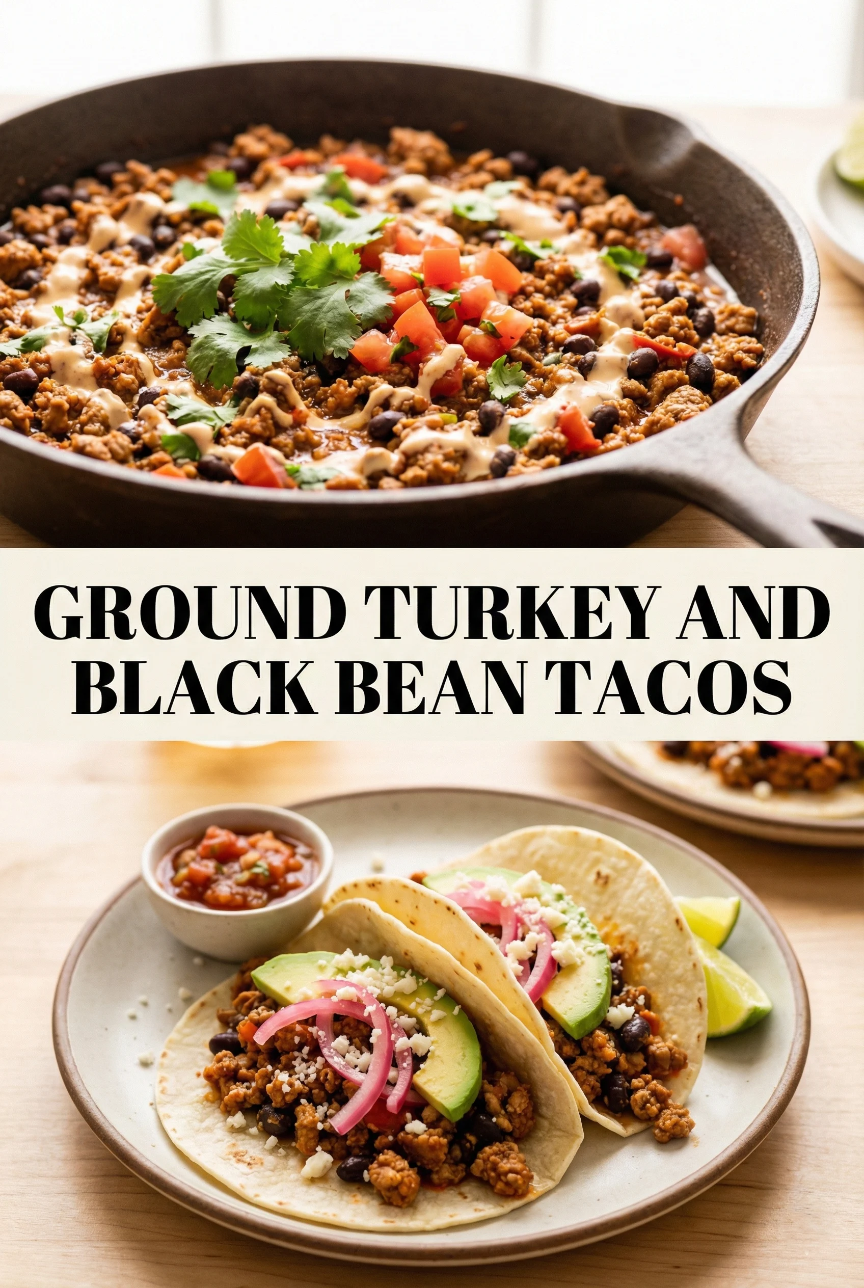 Ground Turkey and Black Bean Tacos