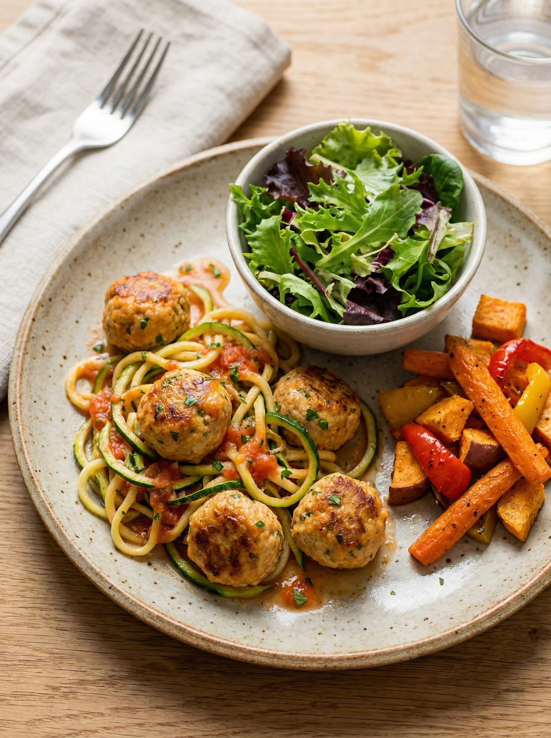 Turkey Meatballs with Zucchini Noodles