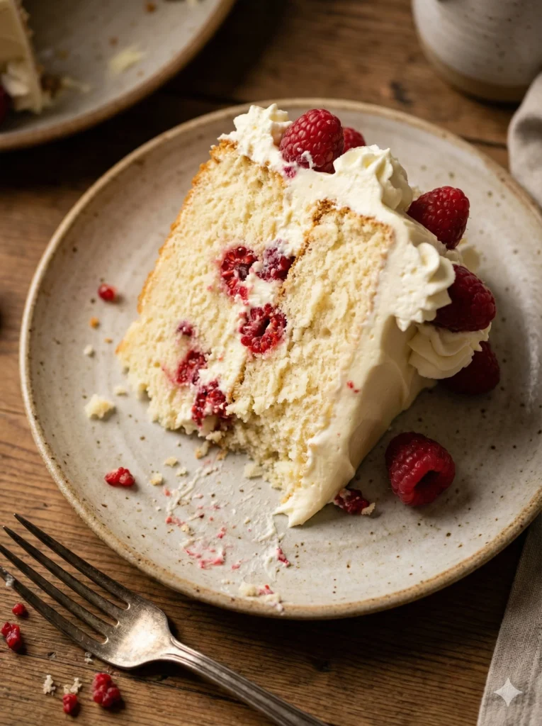 Heavenly White Chocolate Raspberry Dream Cake