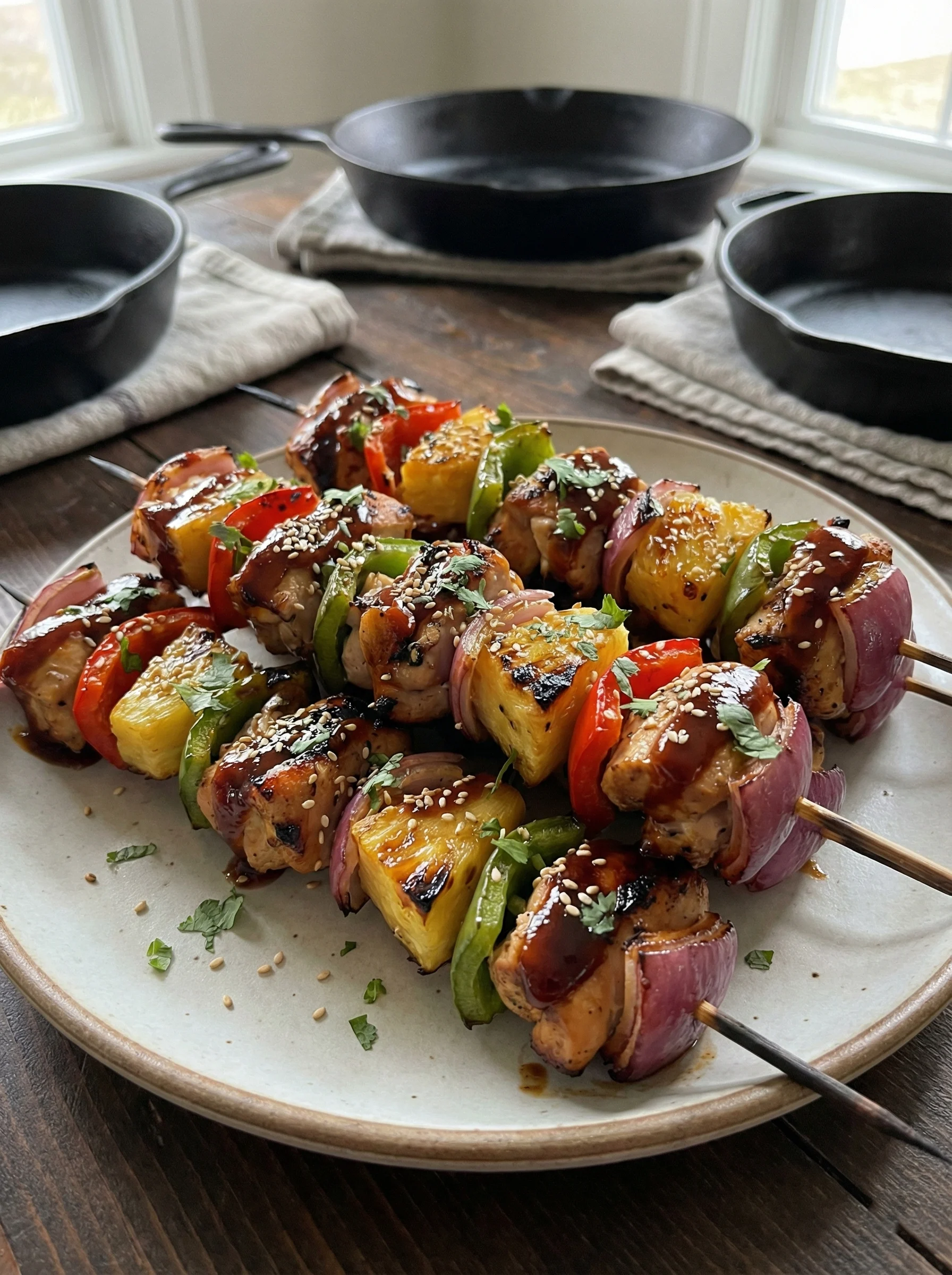 Hawaiian BBQ Chicken Skewers
