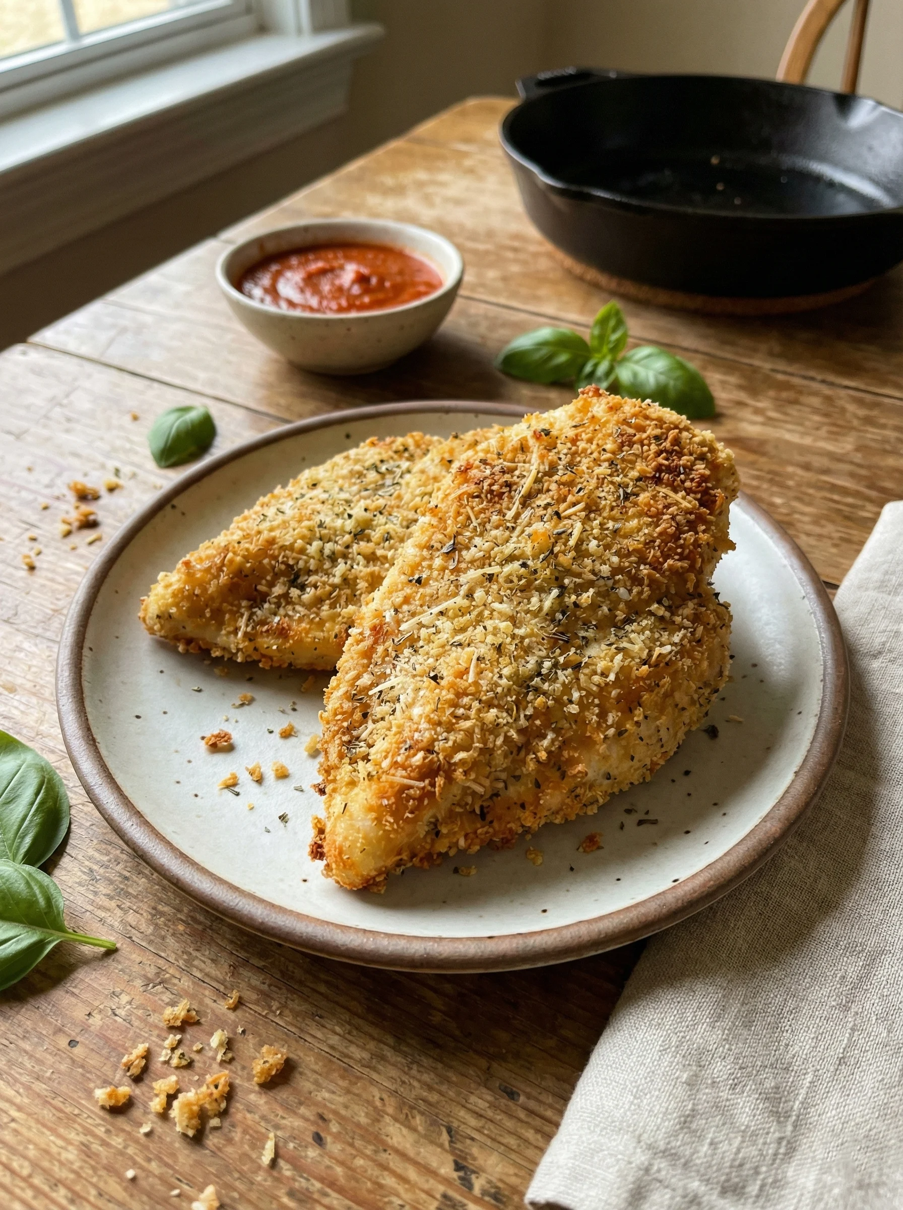 Air Fryer Parmesan Crusted Chicken