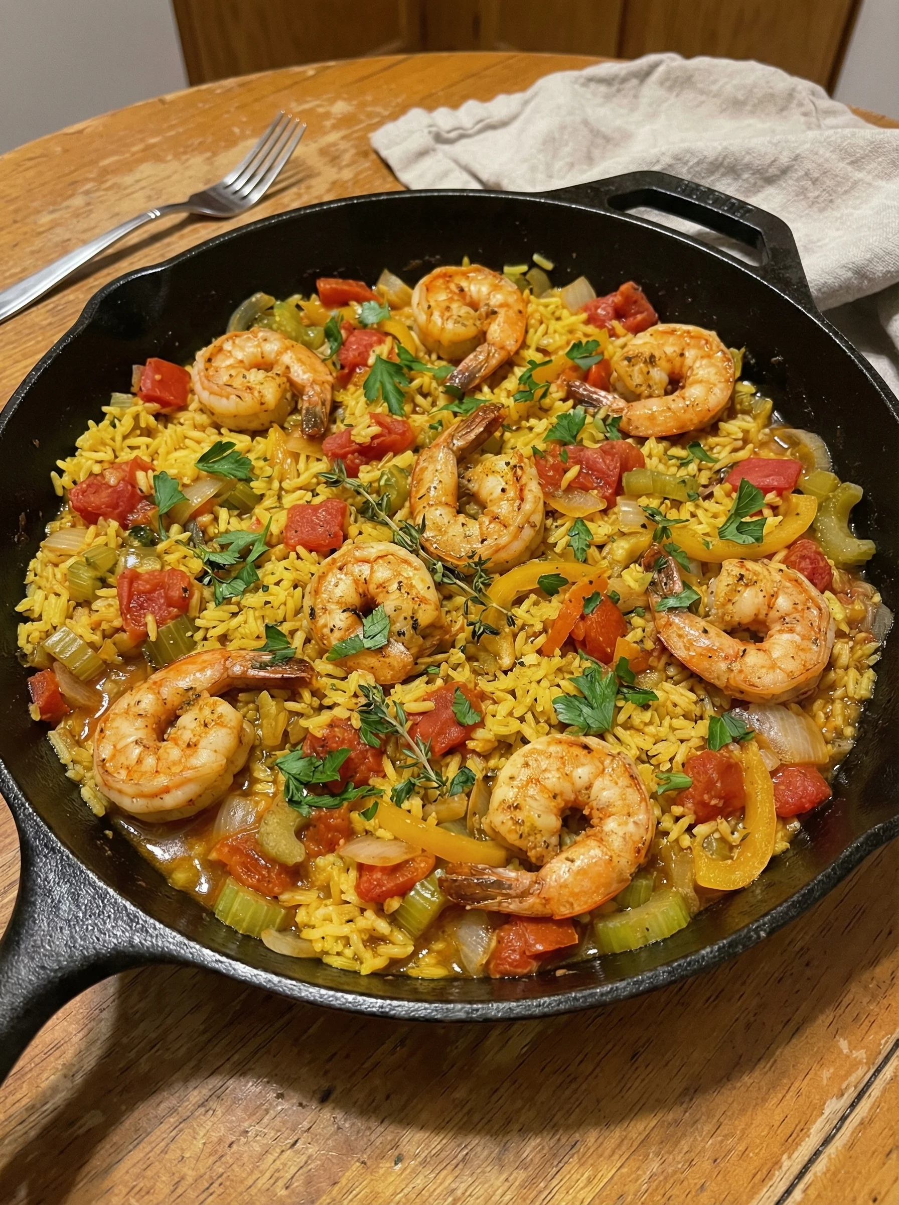 Cajun Shrimp and Rice Skillet