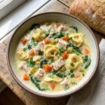 Creamy Chicken and Tortellini Soup