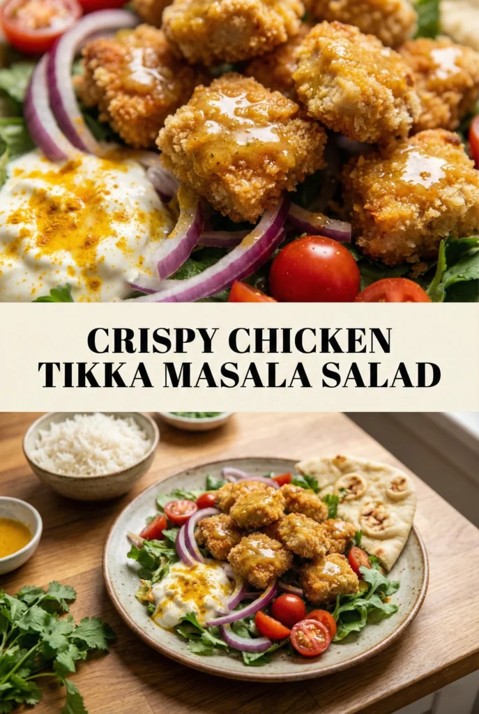 Crispy Chicken Tikka Masala Salad