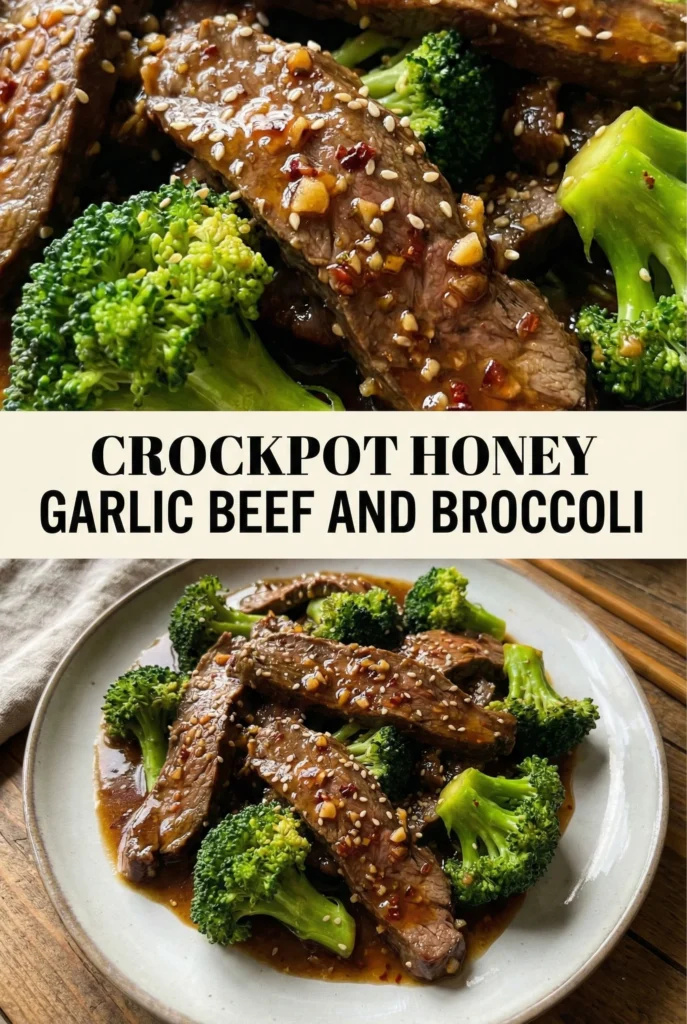 Crockpot Honey Garlic Beef and Broccoli