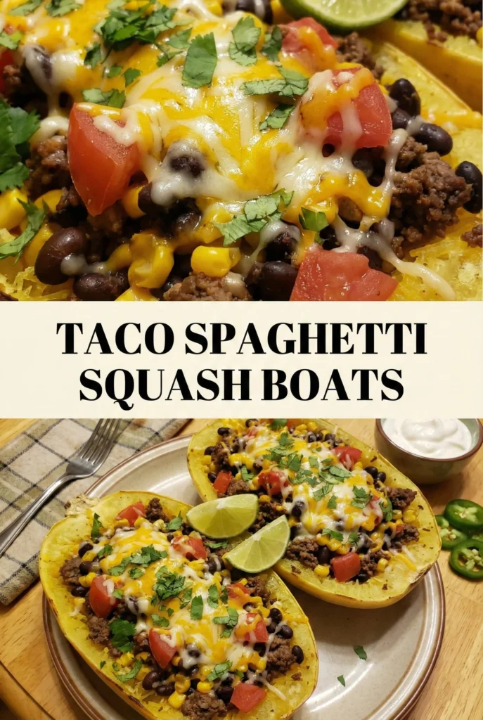 Taco Spaghetti Squash Boats