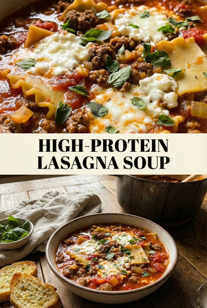 High-Protein Lasagna Soup