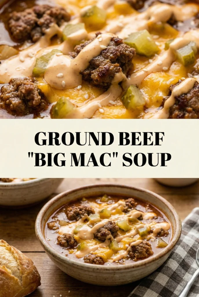 Ground Beef "Big Mac" Soup