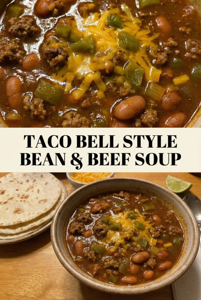 Taco Bell Style Bean & Beef Soup
