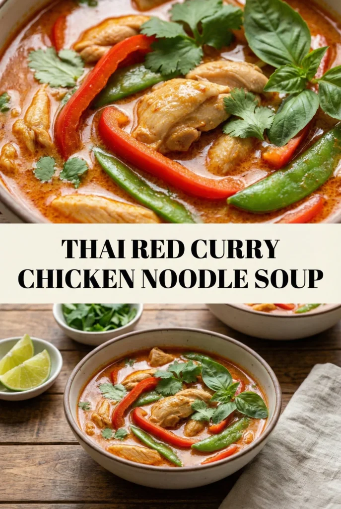 Thai Red Curry Chicken Noodle Soup