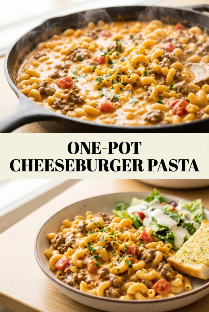 One-Pot Cheeseburger Pasta