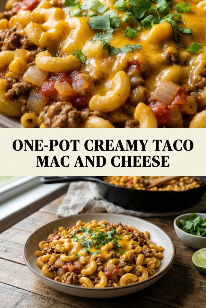 One-Pot Creamy Taco Mac and Cheese