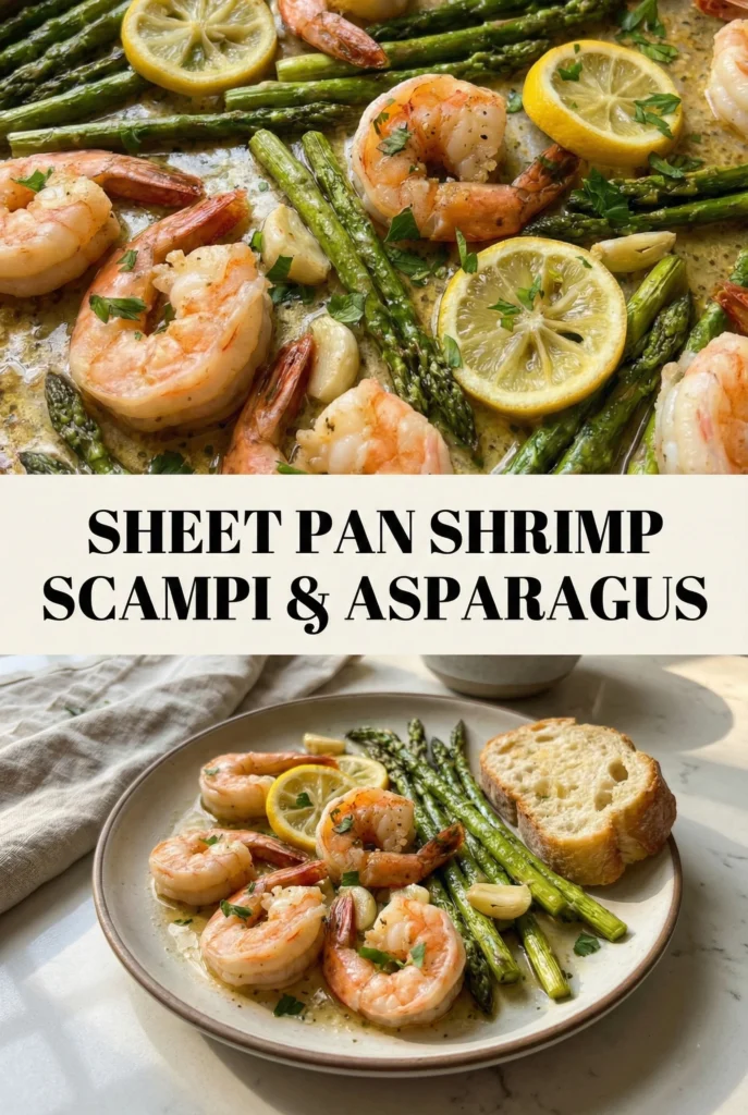 Sheet Pan Shrimp Scampi and Asparagus