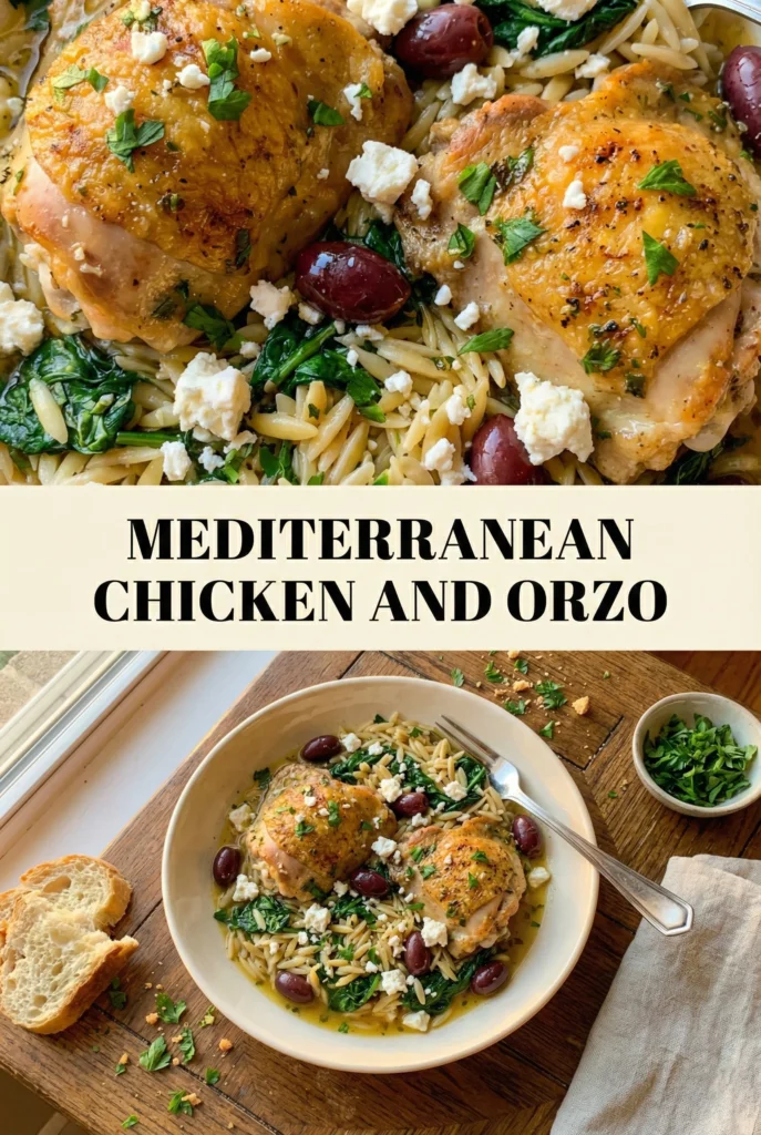 One-Pot Mediterranean Chicken and Orzo