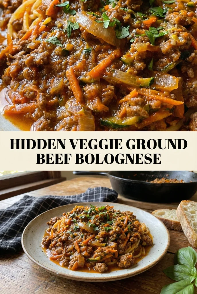 Hidden Veggie Ground Beef Bolognese