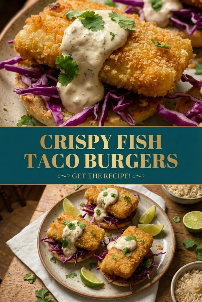 Crispy Fish Taco Burgers
