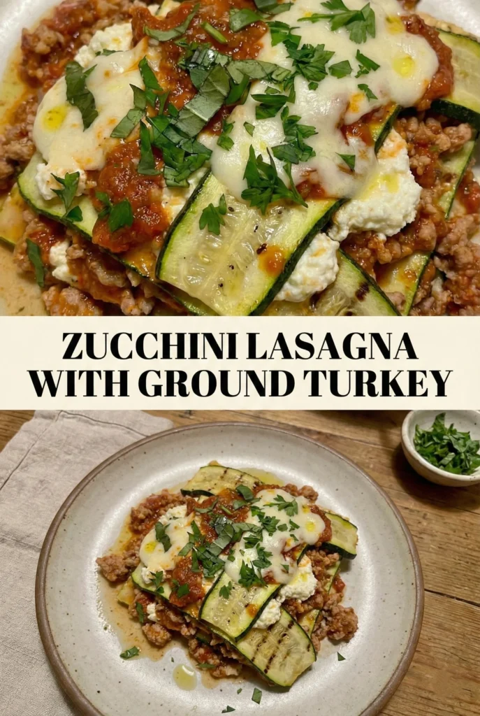Zucchini Lasagna with Ground Turkey