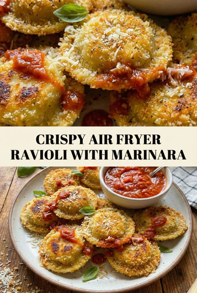 Crispy Air Fryer Ravioli with Marinara