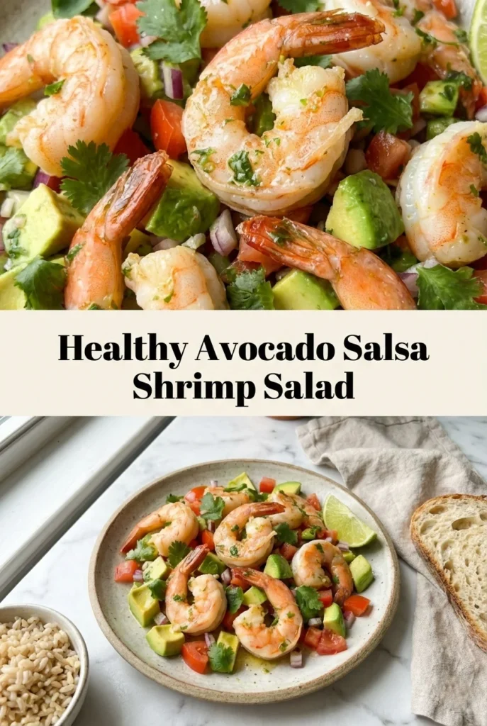 Healthy Avocado Salsa Shrimp Salad