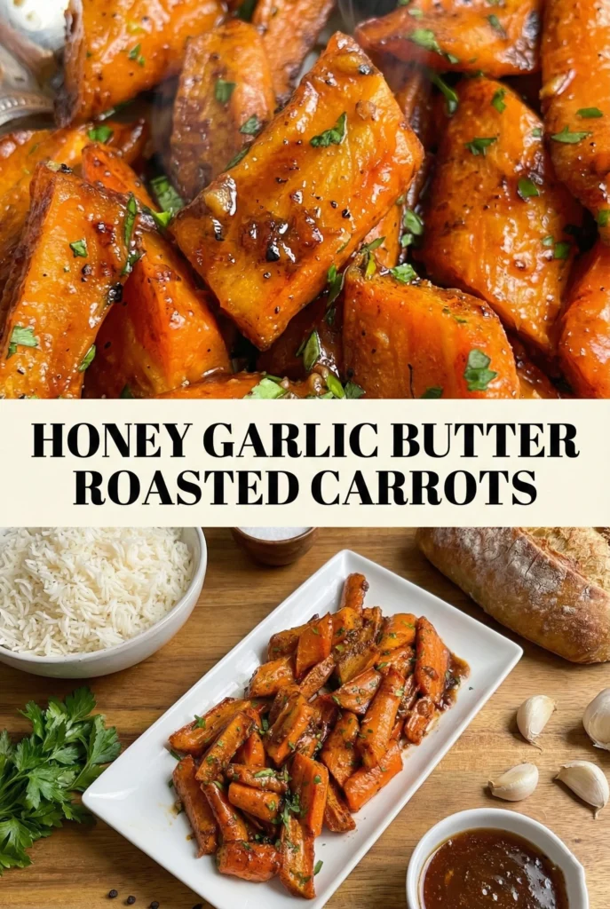 Honey Garlic Butter Roasted Carrots