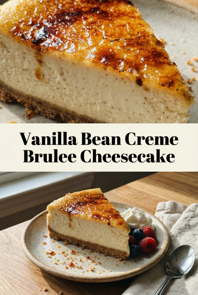 Vanilla Bean Creme Brulee Cheesecake