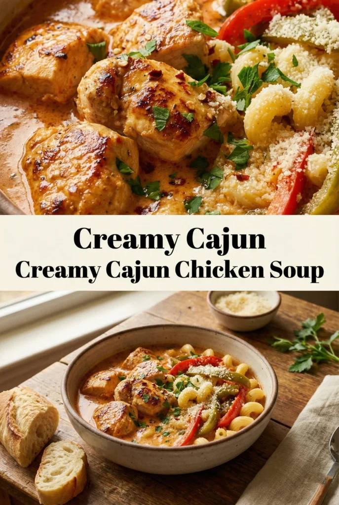 Creamy Cajun Chicken Soup with Pasta