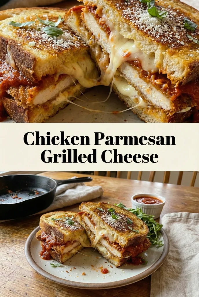 Lazy Chicken Parmesan Grilled Cheese