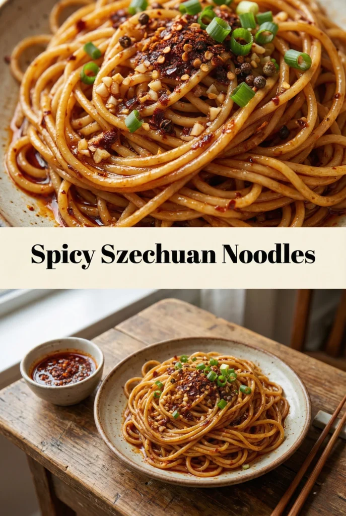 Spicy Szechuan Noodles (Garlic Chili Oil)