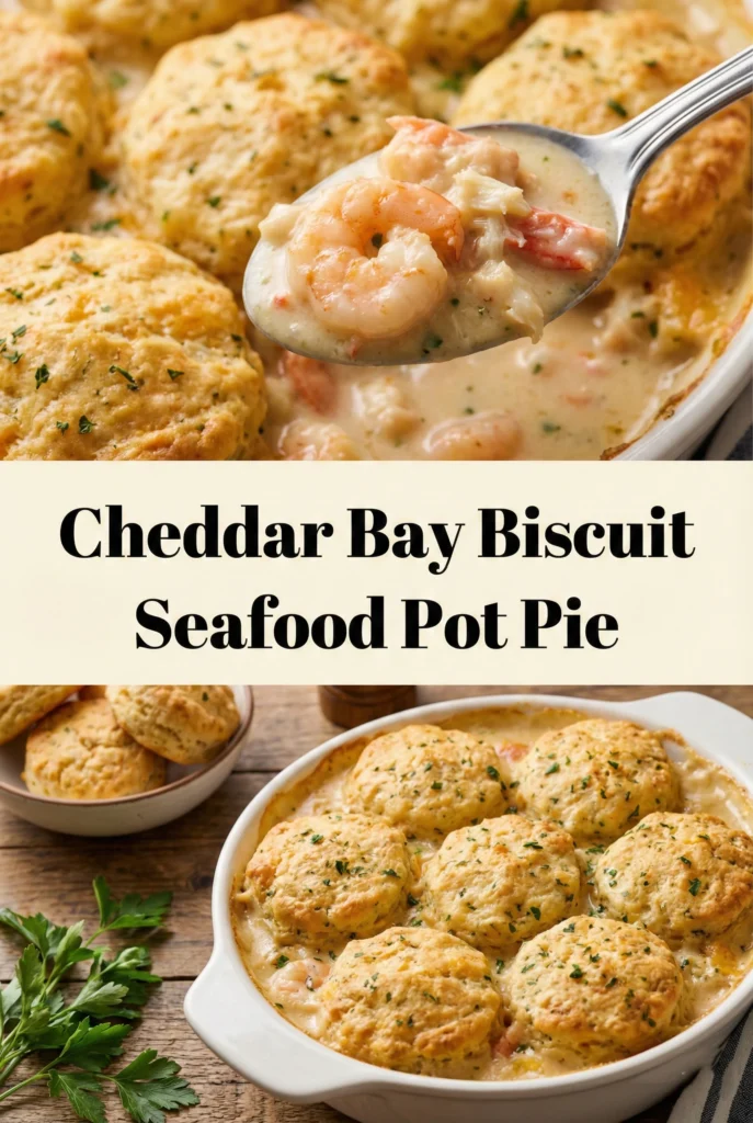 Cheddar Bay Biscuit Seafood Pot Pie