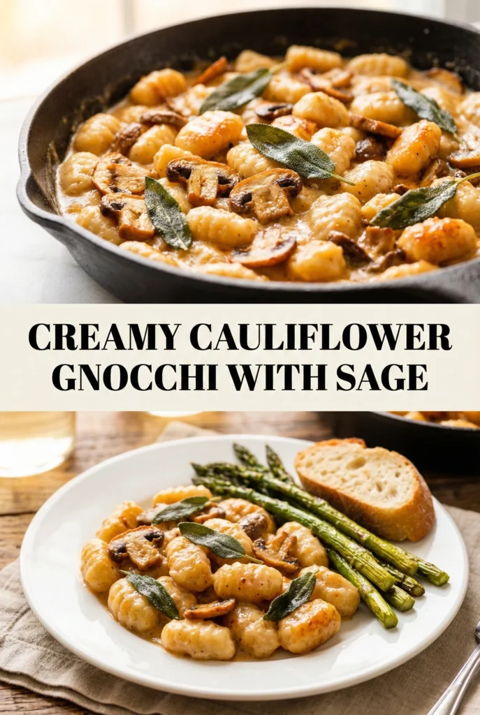 Creamy Cauliflower Gnocchi with Sage