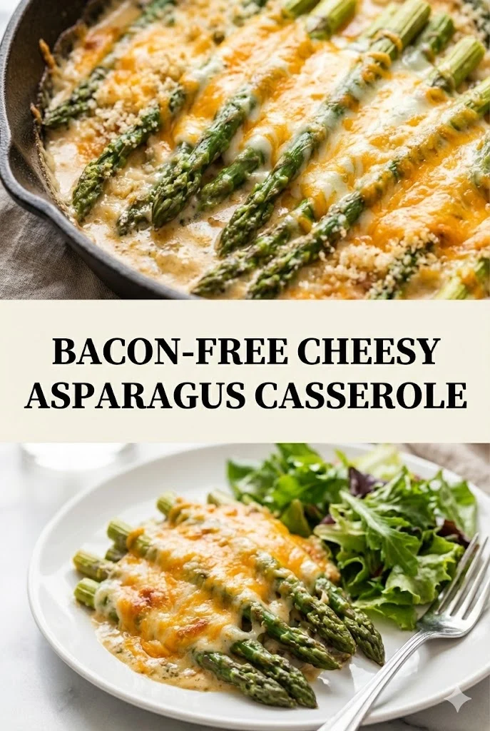 Bacon-Free Cheesy Asparagus Casserole