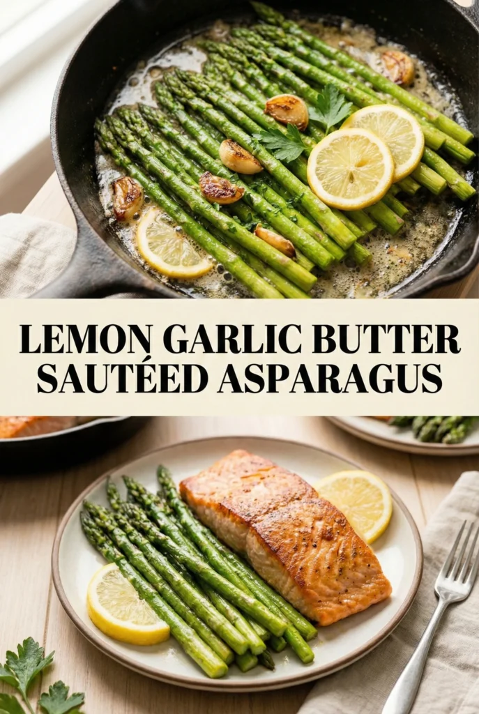 Lemon Garlic Butter Sautéed Asparagus