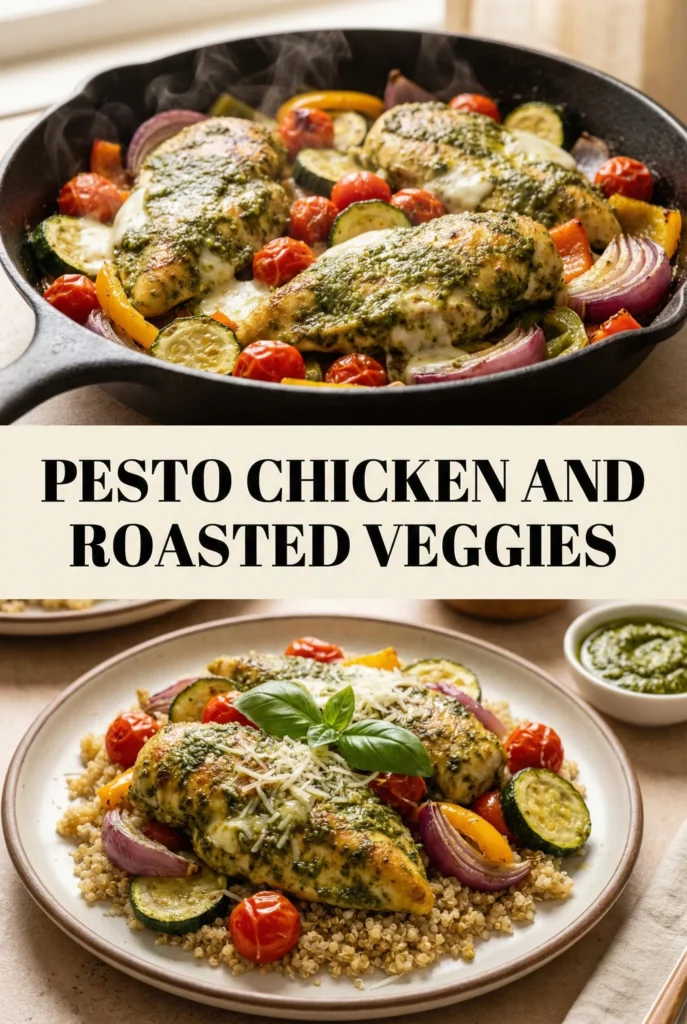 Pesto Chicken and Roasted Veggies