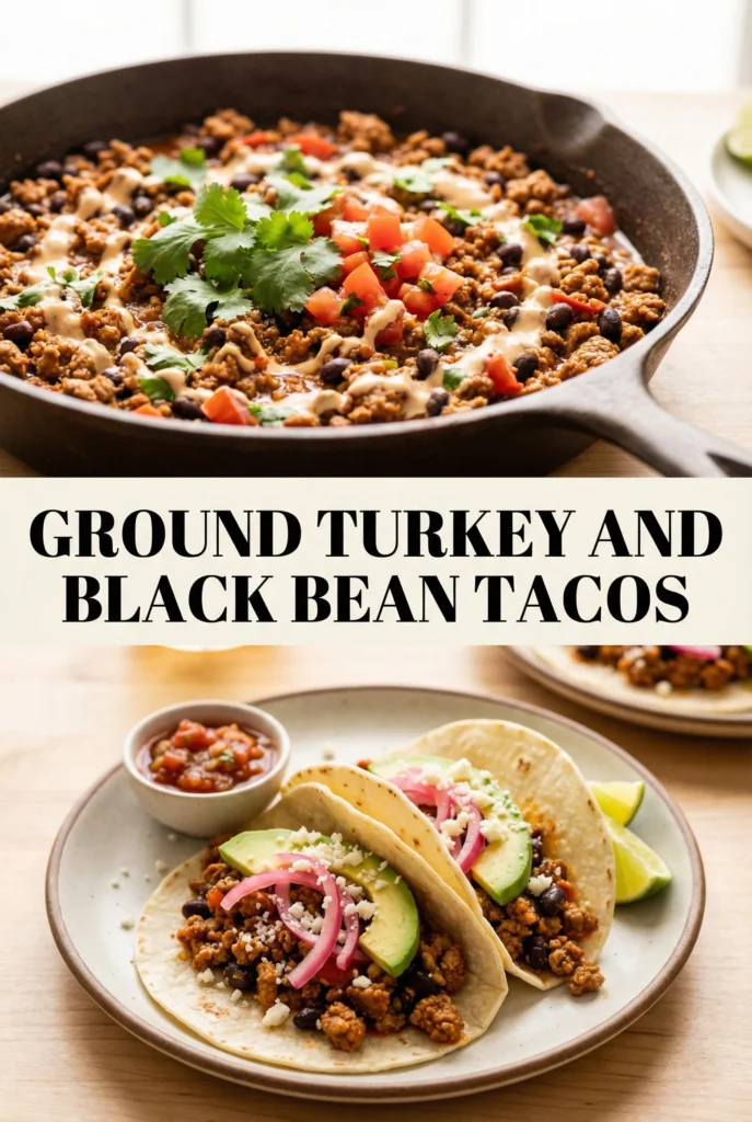 Ground Turkey and Black Bean Tacos