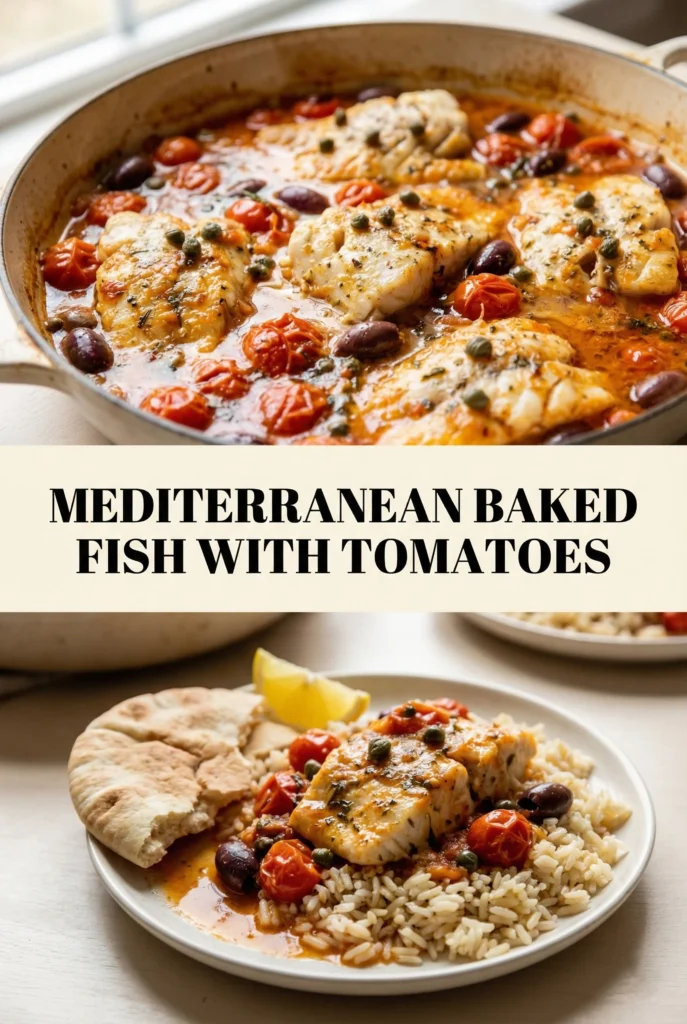 Mediterranean Baked Fish with Tomatoes