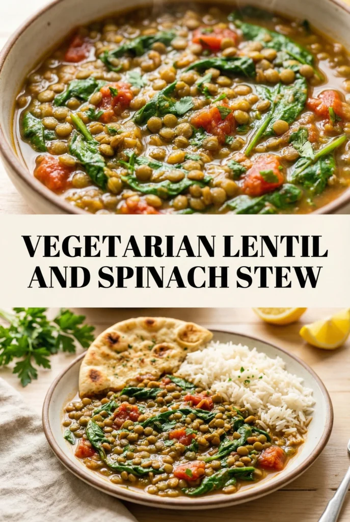 Vegetarian Lentil and Spinach Stew