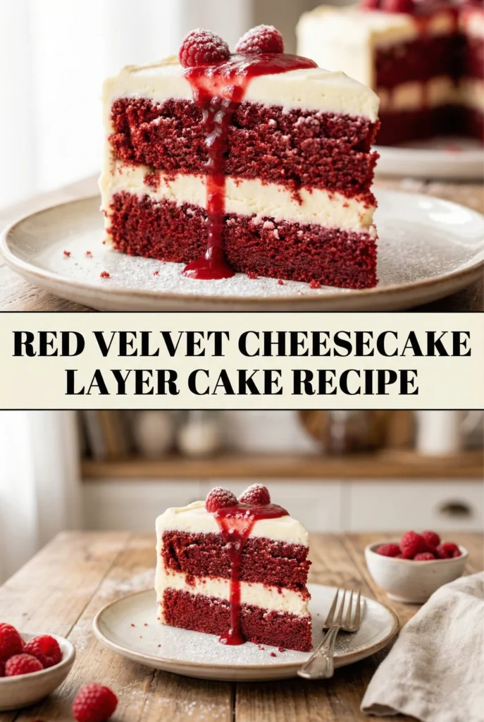Red Velvet Cheesecake Layer Cake Recipe