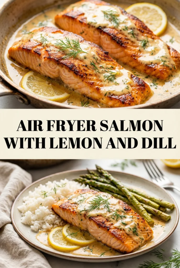 Air Fryer Salmon with Lemon and Dill
