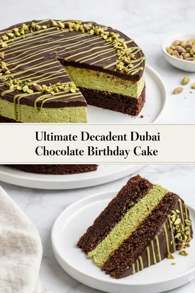 The Ultimate Decadent Dubai Chocolate Birthday Cake for Chocoholics